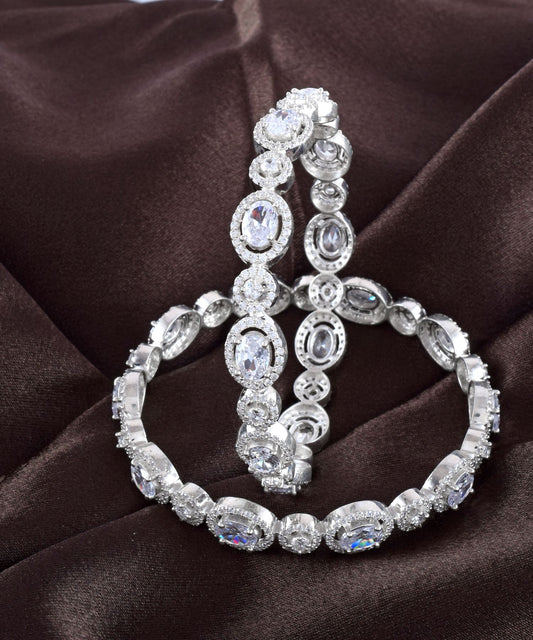 Exquisite Silver Bracelet Adorned with AAA Grade Hydro Gemstones