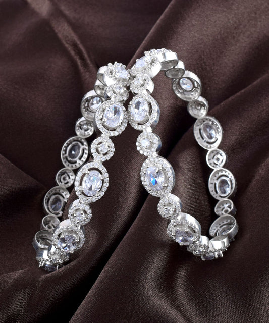 Exquisite Silver Bracelet Adorned with AAA Grade Hydro Gemstones