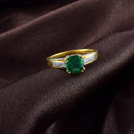 Ruby Oval Silver Bling Gold Plated Promise Ring