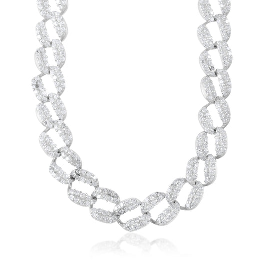 10mm Men's Miami Cuban Link Chain Necklace14K Gold 5X Layered Cuban Chain Bling Necklace CZ Diamond Choker ICY NecklaceChain