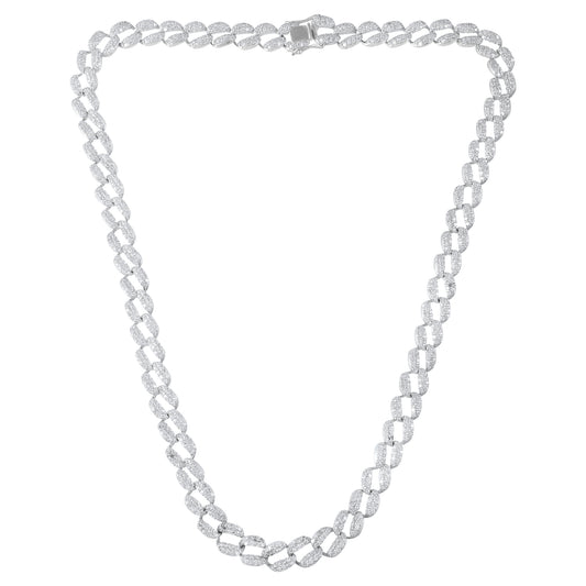 10mm Men's Miami Cuban Link Chain Necklace14K Gold 5X Layered Cuban Chain Bling Necklace CZ Diamond Choker ICY NecklaceChain