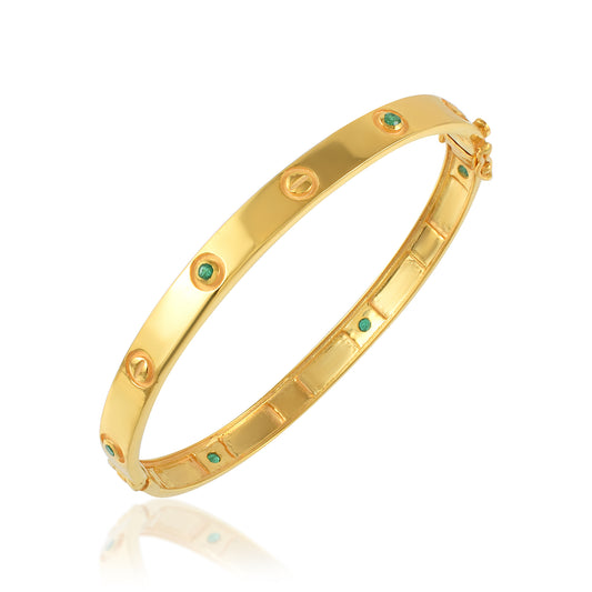 VALLAKI Adjustable Openable Branded Unisex band Screw design openable Band in 925 Silver 14k gold