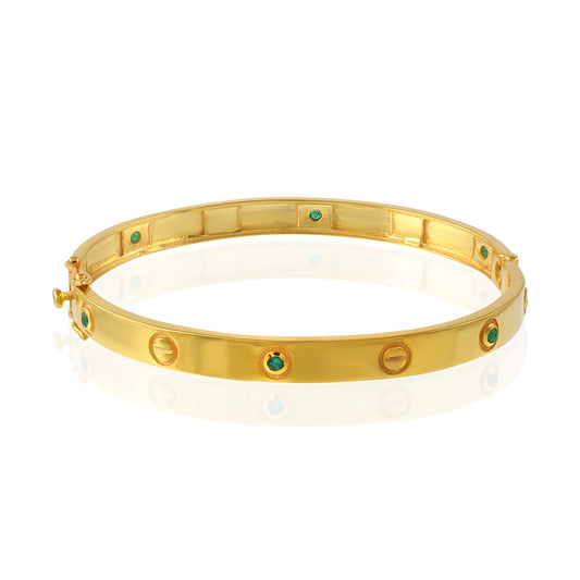 VALLAKI Adjustable Openable Branded Unisex band Screw design openable Band in 925 Silver 14k gold