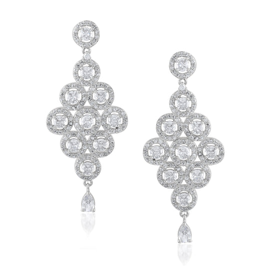 Handcrafted Luxury Cz Earring Jhumka In Brass With High Quality Stone Best For Wedding Engagement Bridemaid Earring