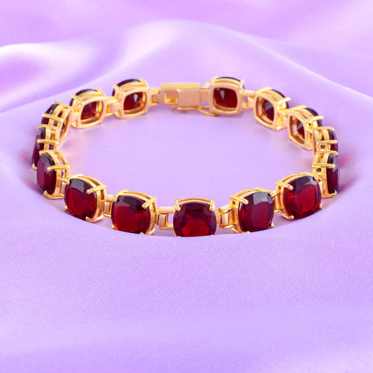 Elegant Silver Tennis Bracelet Adorned with AAA Grade Hydro Stones