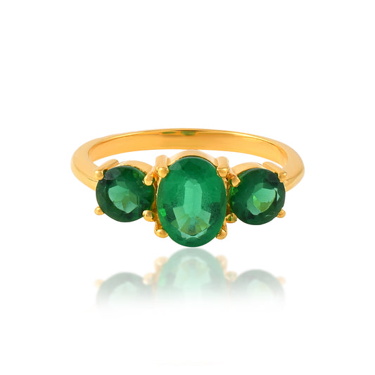 3 Stone Engagement Ring 925 Silver Ring Christmas Gift Promise Handmade Ring Wedding Proposal Ring