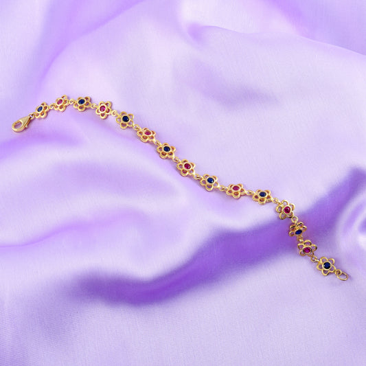 Stunning Silver Chain Bracelet with AAA Grade Hydro Stone Embellishments