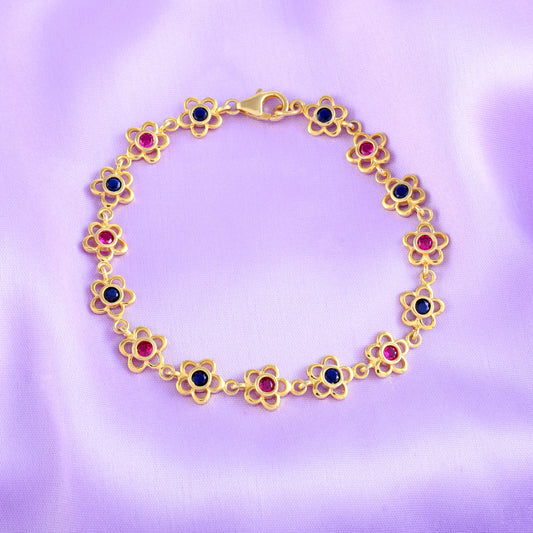 Stunning Silver Chain Bracelet with AAA Grade Hydro Stone Embellishments