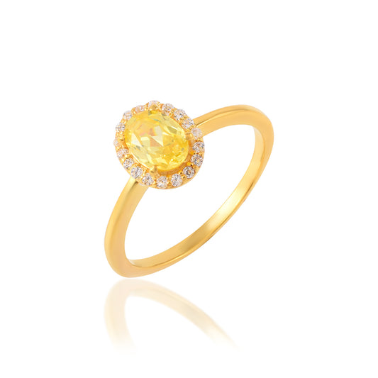 Bold Statement Handmade Engagement Anniversary Ring in 925 Silver with CZ Stone 14k Gold filled