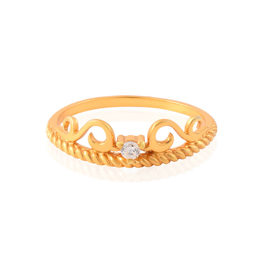 Bold Statement Handmade Engagement Anniversary Ring in 925 Silver with CZ Stone 14k Gold filled