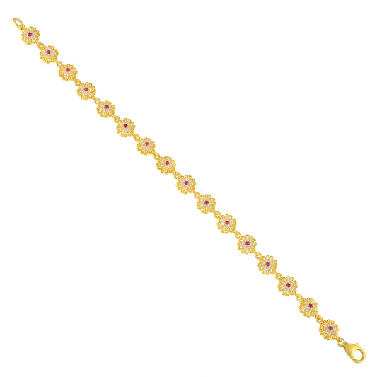 Luxurious Silver Chain Bracelet with AAA Grade Hydro Stone Embellishments