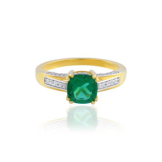 Ruby Oval Silver Bling Gold Plated Promise Ring