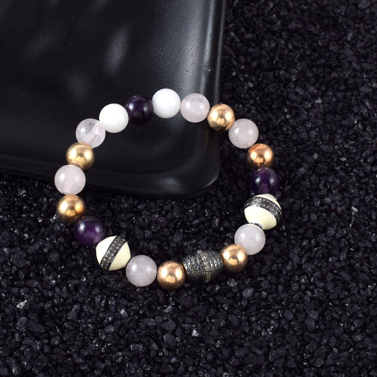 Vallaki trendy Natural White CORAL Energized Beaded Bracelet Emotional Energy Healing Crystals 8mm Balance Bracelet Love Grounding Forgiveness Calming Bracelet