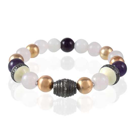 Vallaki trendy Natural White CORAL Energized Beaded Bracelet Emotional Energy Healing Crystals 8mm Balance Bracelet Love Grounding Forgiveness Calming Bracelet