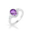 Elegant Love CZ Engagement and Promise Ring with Rhyno Stone