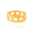 VALLAKI Solid Eternity Ring Band in 925 silver with 14k Gold filled Bold statemnt ring