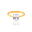 Bold Statement Handmade Engagement Anniversary Ring in 925 Silver with CZ Stone 14k Gold filled